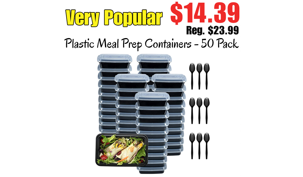 Plastic Meal Prep Containers - 50 Pack Only $14.39 Shipped on Amazon (Regularly $23.99)