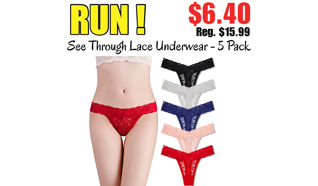 See Through Lace Underwear - 5 Pack Only $6.40 Shipped on Amazon (Regularly $15.99)
