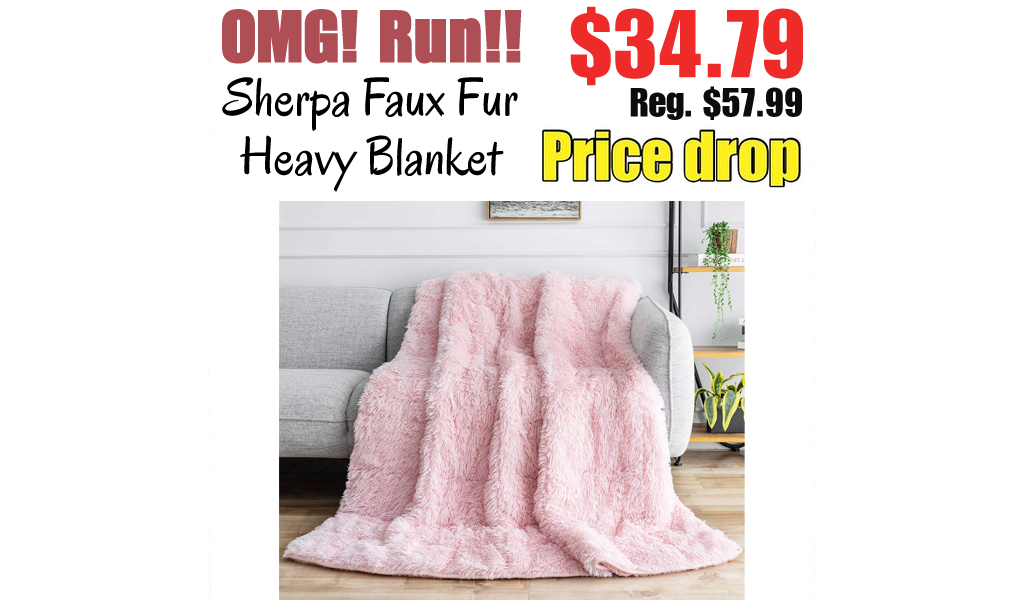 Sherpa Faux Fur Heavy Blanket Only $34.79 Shipped on Amazon (Regularly $57.99)