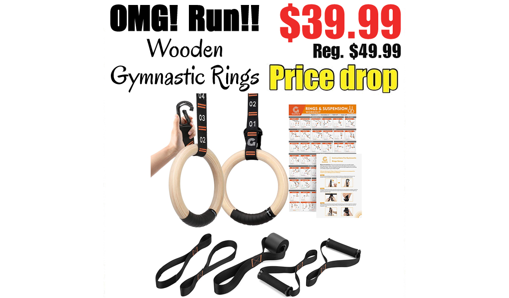 Wooden Gymnastic Rings Only $39.99 Shipped on Amazon (Regularly $49.99)