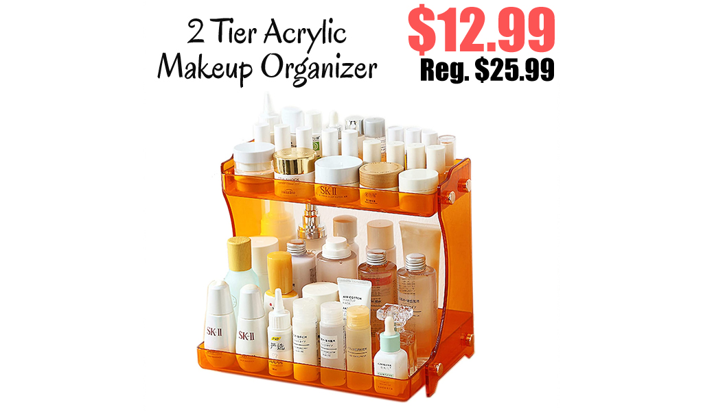 2 Tier Acrylic Makeup Organizer Only $12.99 Shipped on Amazon (Regularly $25.99)