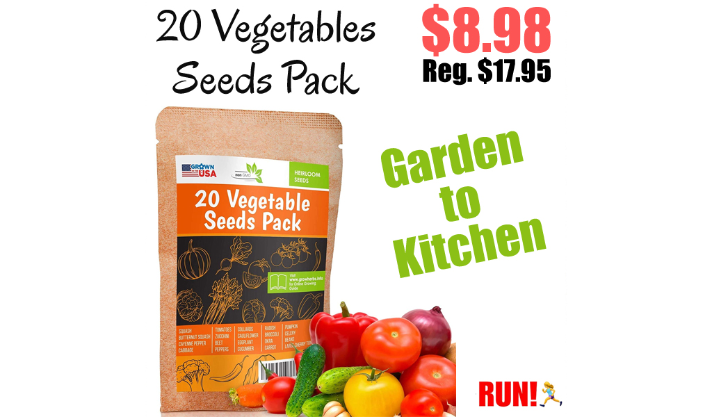 20 Vegetables Seeds Pack Only $8.98 Shipped on Amazon (Regularly $17.95)