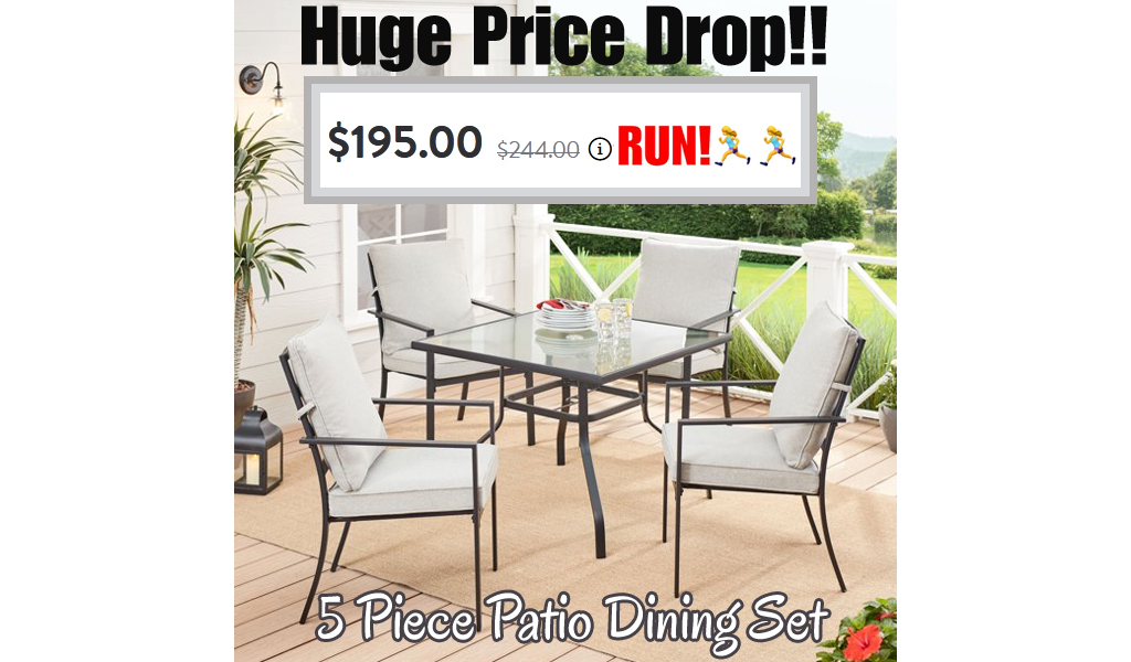 5 Piece Patio Dining Set Just $195 Shipped on Walmart.com (Regularly $244)