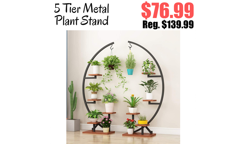 5 Tier Metal Plant Stand Only $76.99 Shipped on Amazon (Regularly $139.99)