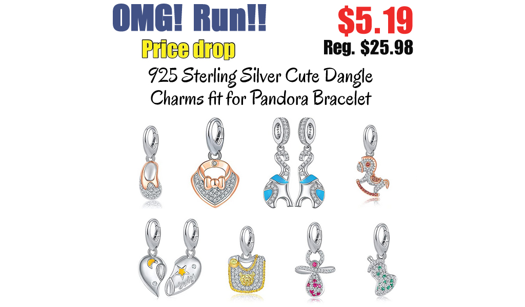 925 Sterling Silver Cute Dangle Charms fit for Pandora Bracelet Only $5.19 Shipped on Amazon (Regularly $25.98)