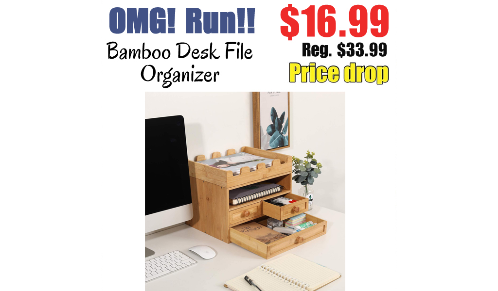 Bamboo Desk File Organizer Only $16.99 Shipped on Amazon (Regularly $33.99)