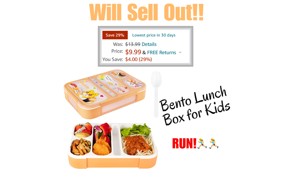 Bento Lunch Boxe for Kids Only $9.99 Shipped on Amazon (Regularly $13.99)