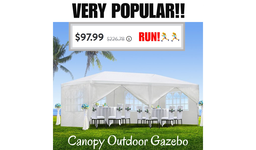 Canopy Outdoor Gazebo Just $97.99 Shipped on Walmart.com (Regularly $226.78)