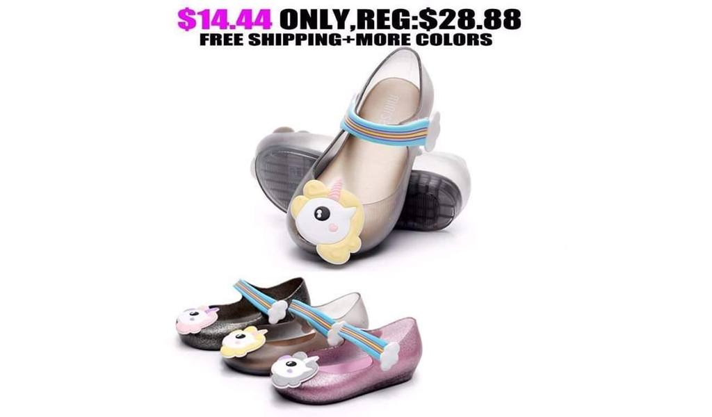 Girls Summer Unicorn Rubber Breathable Waterproof Sandals+FREE SHIPPING