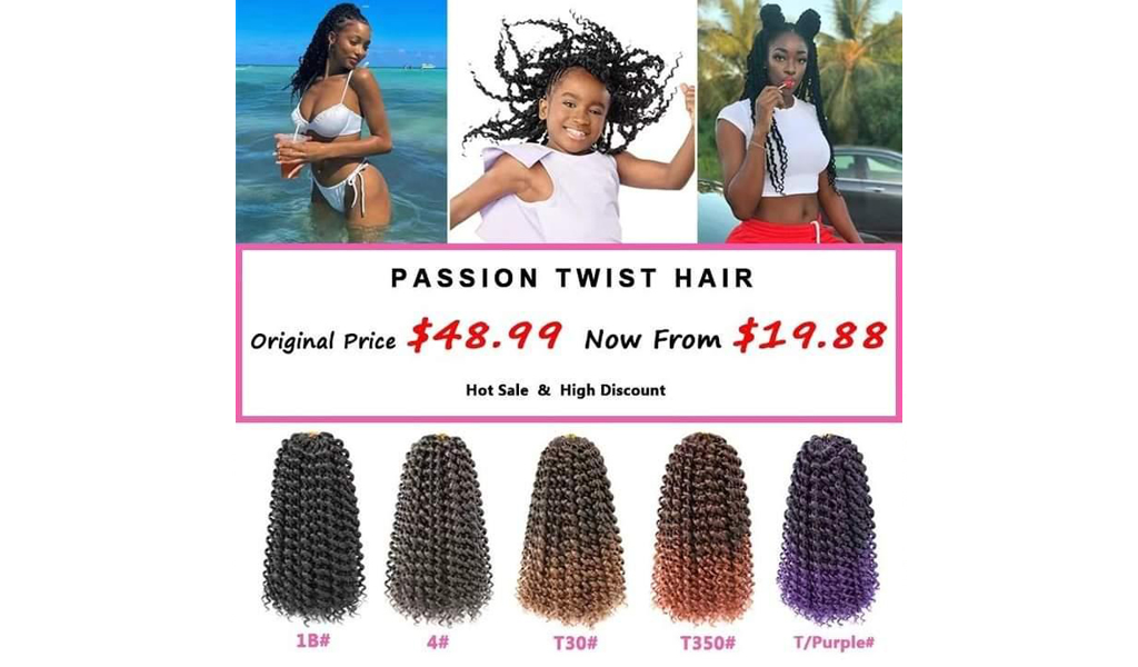 Passion Twist Hair (6 Packs, 16strands/pack) Only $19.88 Shipped on Amazon (Regularly $13.99)