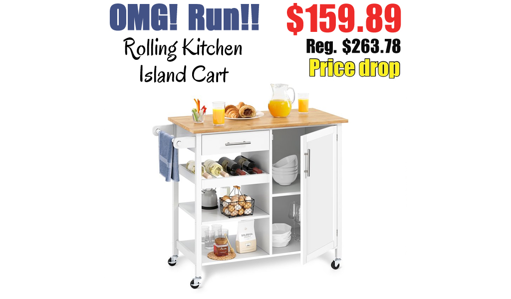 Rolling Kitchen Island Cart Only $159.89 Shipped on Walmart.com (Regularly $263.78)