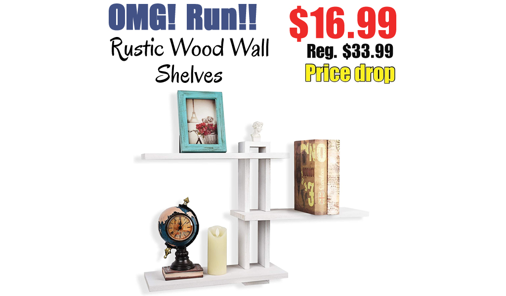 Rustic Wood Wall Shelves Only $16.99 Shipped on Amazon (Regularly $33.99)