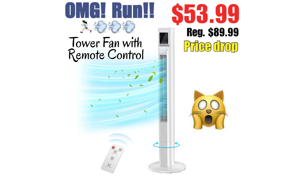 Tower Fan with Remote Control Only $53.99 Shipped on Amazon (Regularly $89.99)