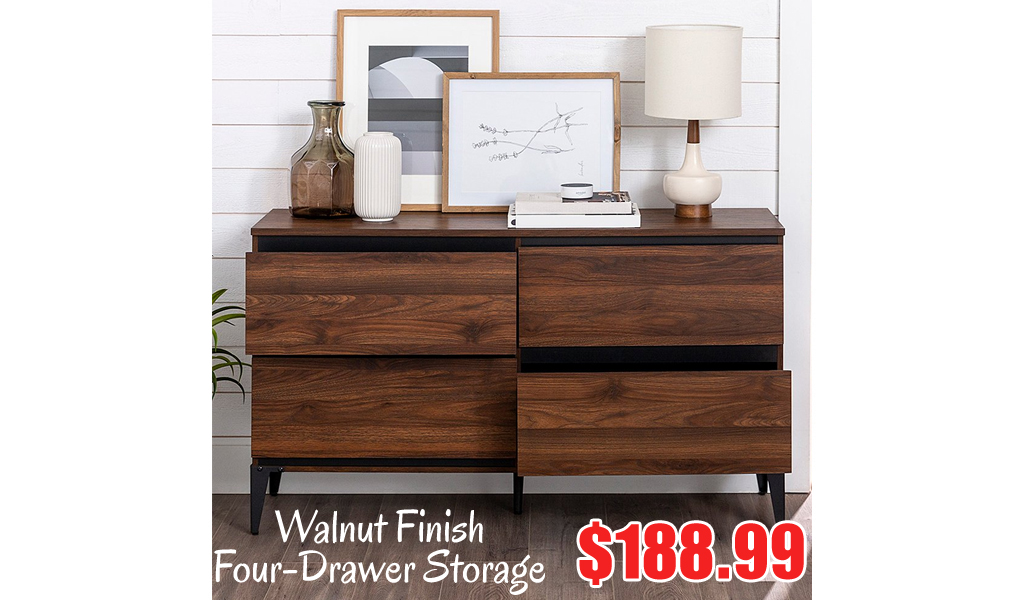 Walnut Finish Four-Drawer Storage Only $188.99 on Zulily (Regularly $739.99)