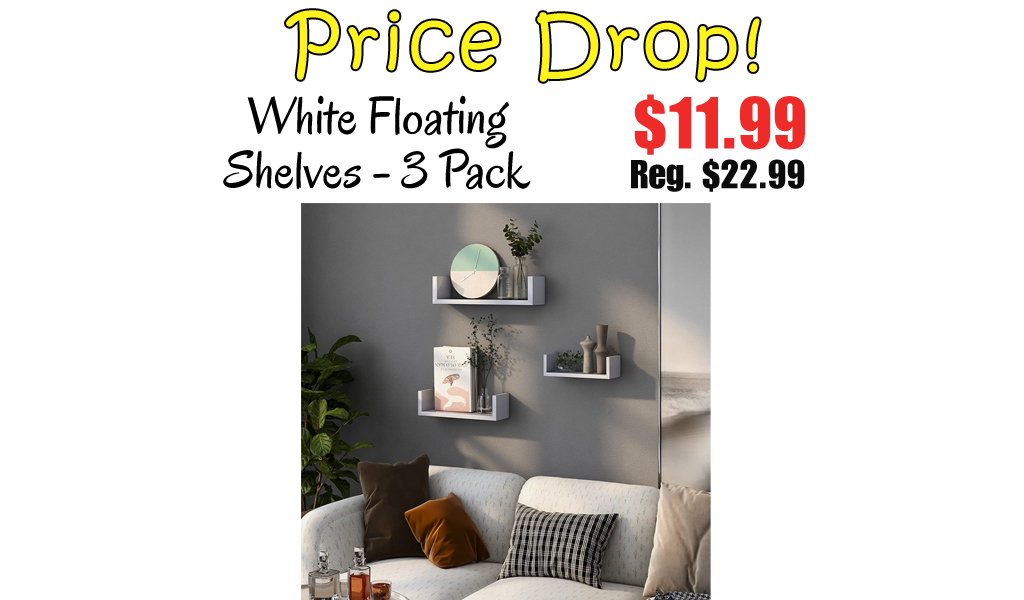 White Floating Shelves - 3 Pack Only $11.99 Shipped on Amazon (Regularly $22.99)