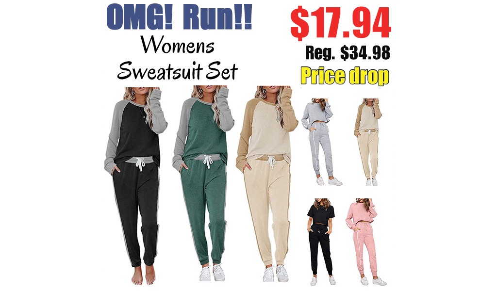 Womens Sweatsuit Set Only $17.94 Shipped on Amazon (Regularly $34.98)