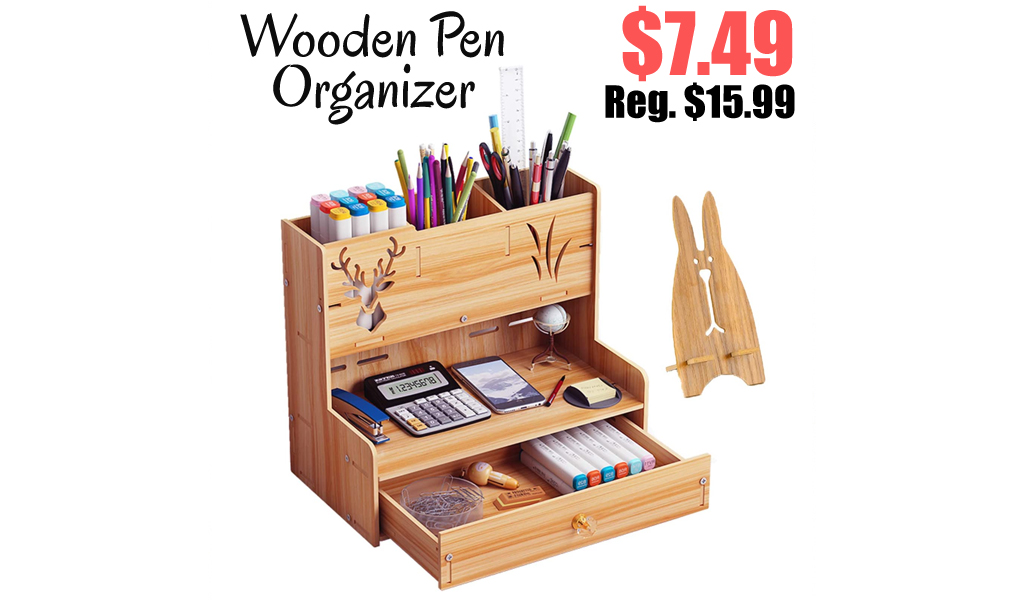 Wooden Pen Organizer Only $7.49 Shipped on Amazon (Regularly $15.99)