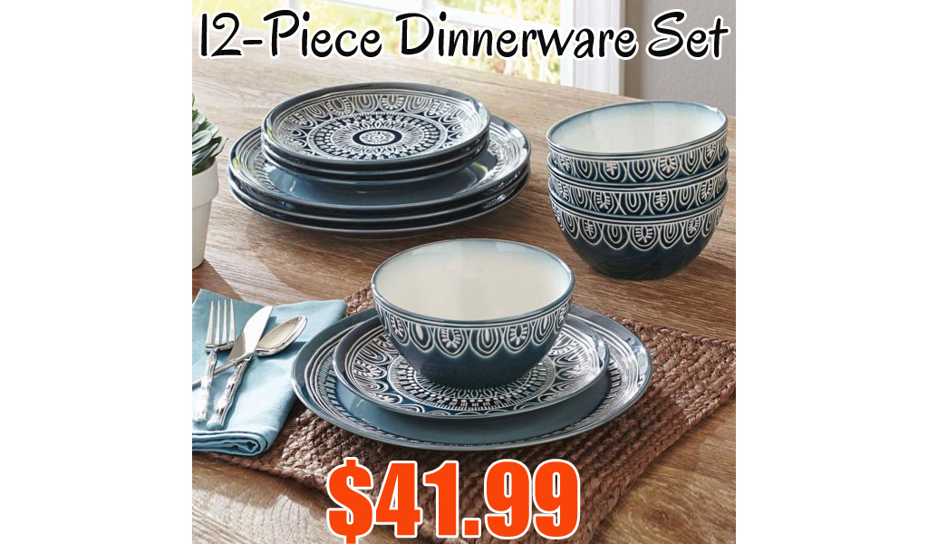 12-Piece Dinnerware Set Only $41.99 Shipped on Walmart