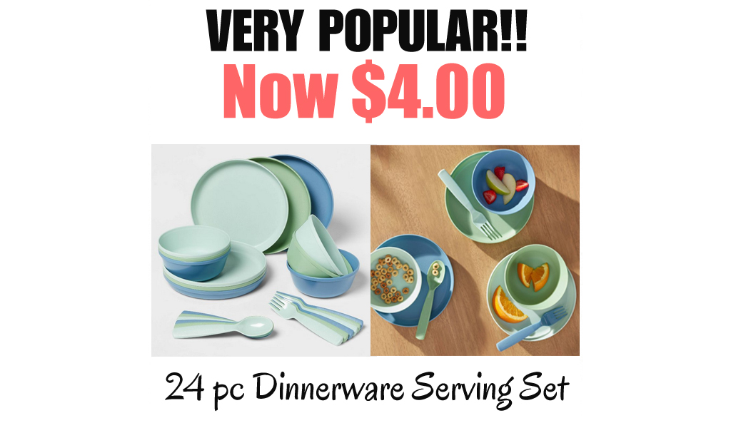 24 pc Dinnerware Serving Set Only $4 on target (Regularly $8)