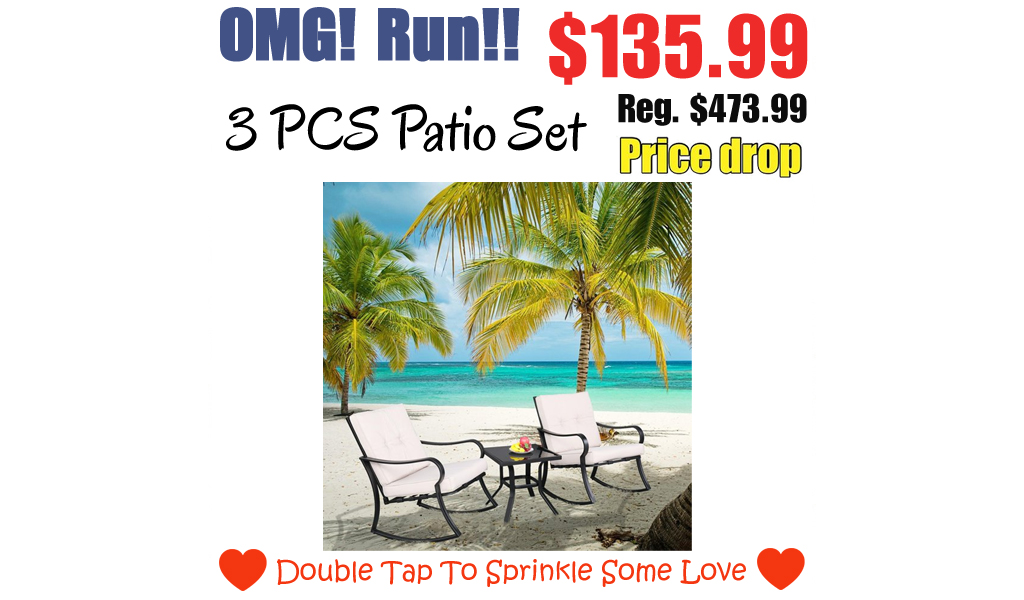 3 PCS Patio Set Just $135.99 Shipped on Walmart.com (Regularly $473.99)