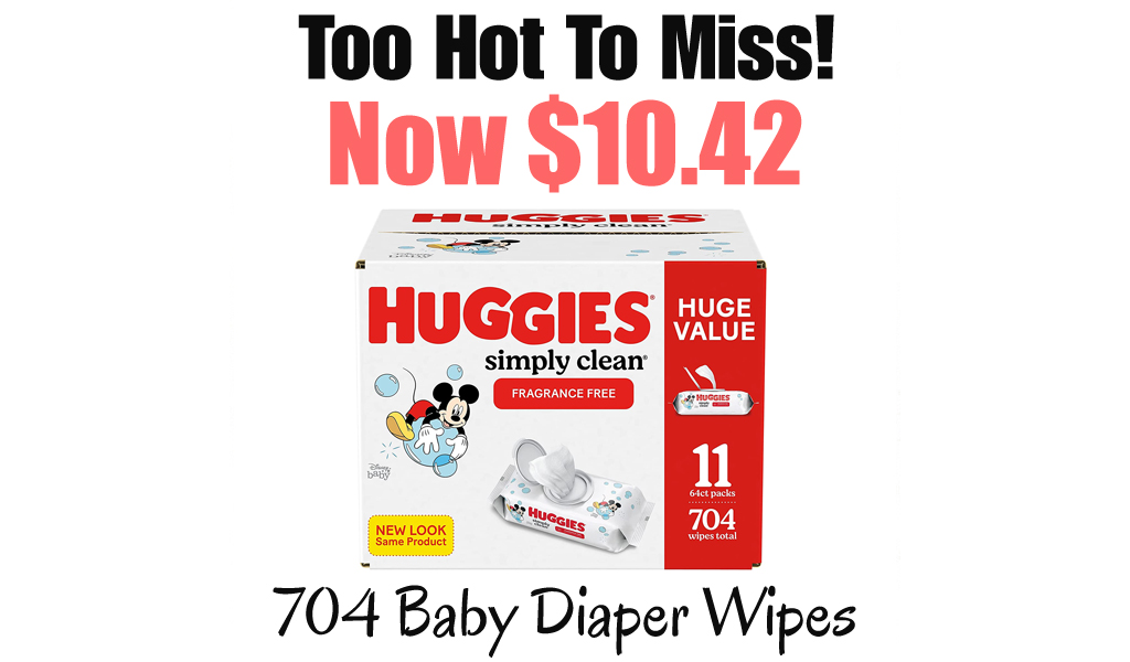 704 Baby Diaper Wipes Only $10.42 Shipped on Amazon (Regularly $19.99)