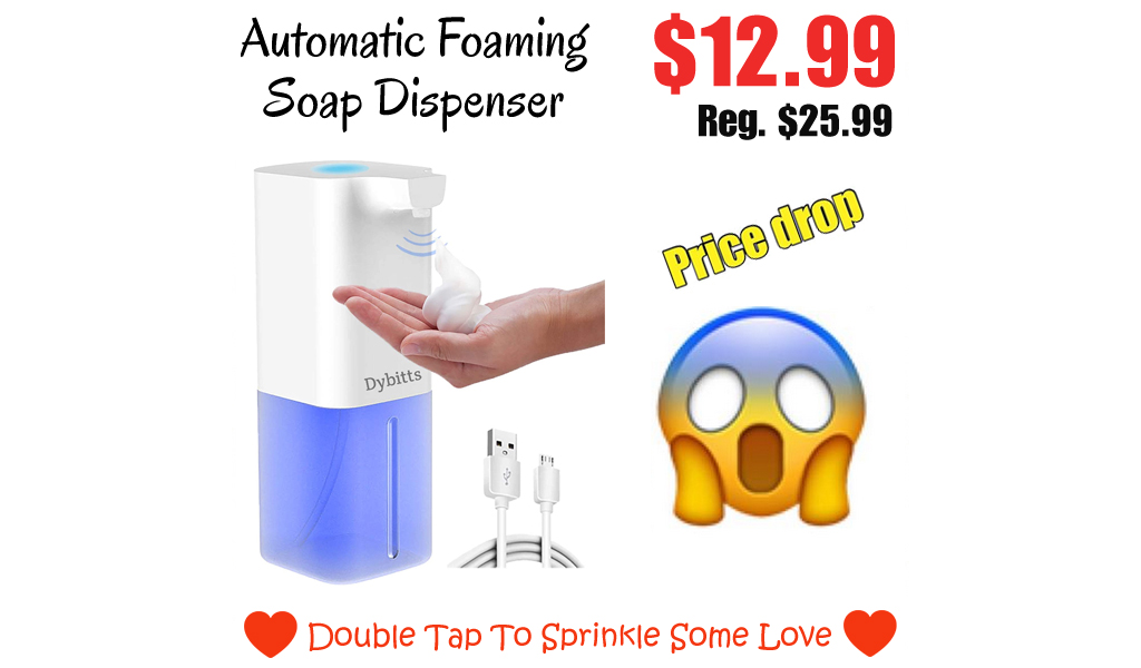 Automatic Foaming Soap Dispenser Only for $12.99 on Amazon (Regularly $25.99)