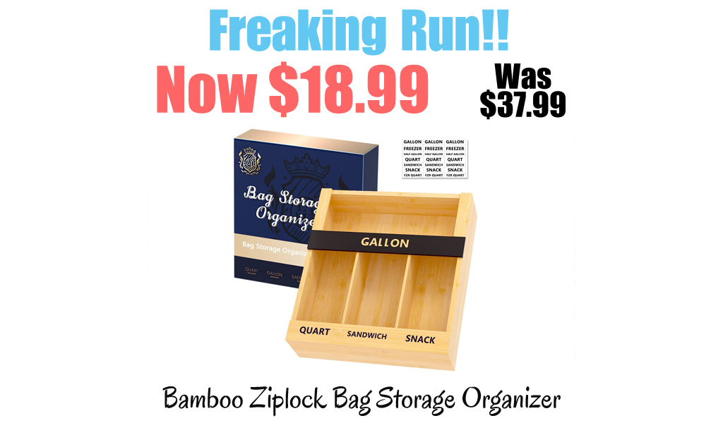 Bamboo Ziplock Bag Storage Organizer Only $18.99 Shipped on Amazon (Regularly $37.99)