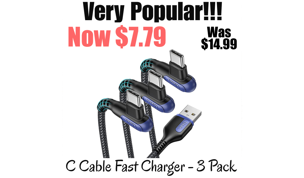 C Cable Fast Charger - 3 Pack Only $7.79 Shipped on Amazon (Regularly $14.99)