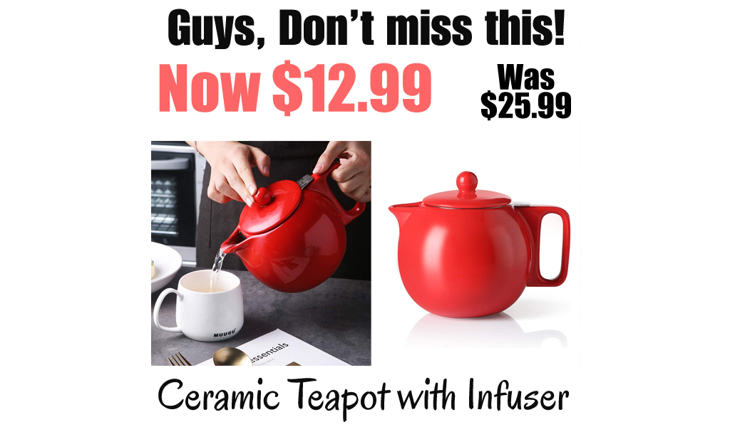 Ceramic Teapot with Infuser Only $12.99 Shipped on Amazon (Regularly $25.99)