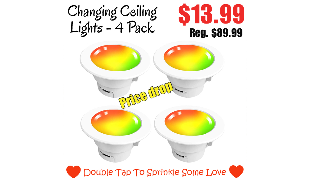 Changing Ceiling Lights - 4 Pack Only for $44.99 on Amazon (Regularly $89.99)