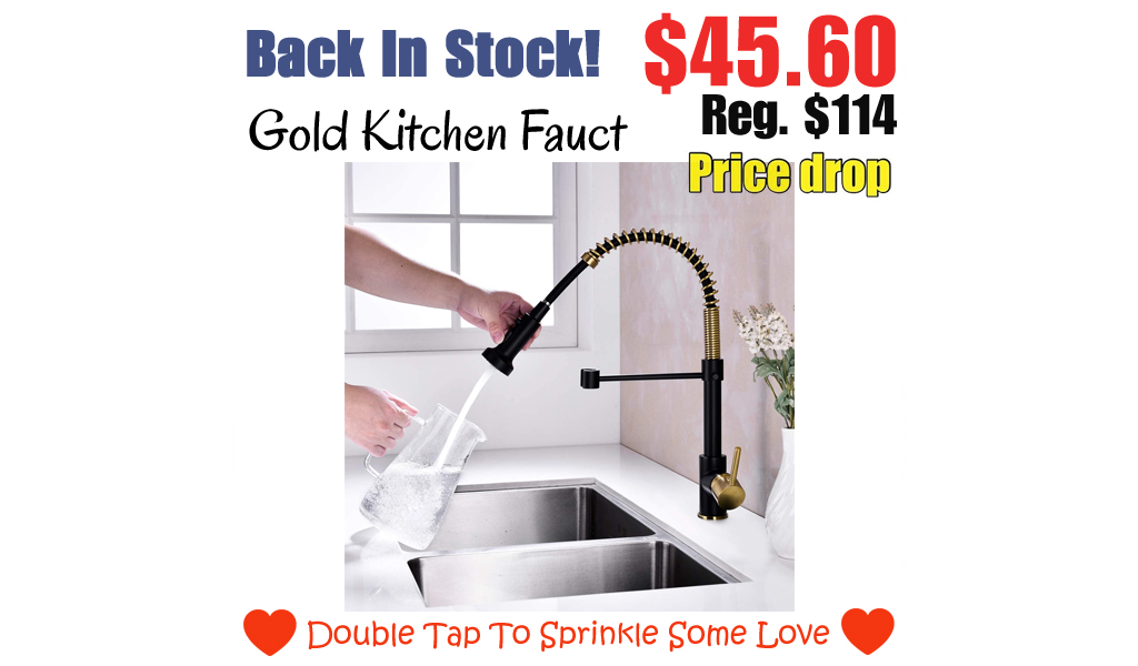 Gold Kitchen Fauct Only $45.60 Shipped on Amazon (Regularly $114)