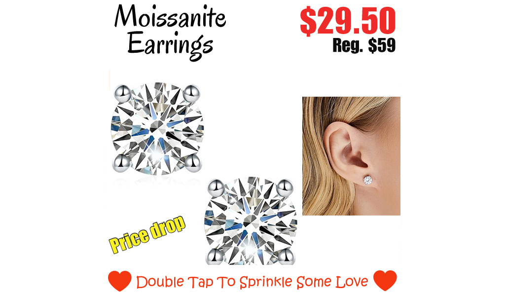 Moissanite Earrings Only $29.50 Shipped on Amazon (Regularly $59)
