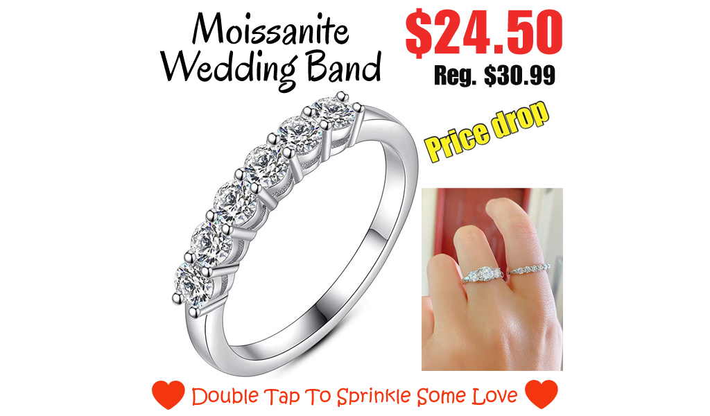 Moissanite Wedding Band Only $24.50 Shipped on Amazon (Regularly $49)