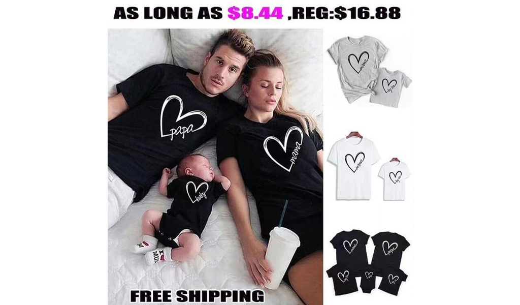 Mom And Dad Family Matching Clothing Kids T-Shirts Baby Bodysuits Family Wear+FREE SHIPPING