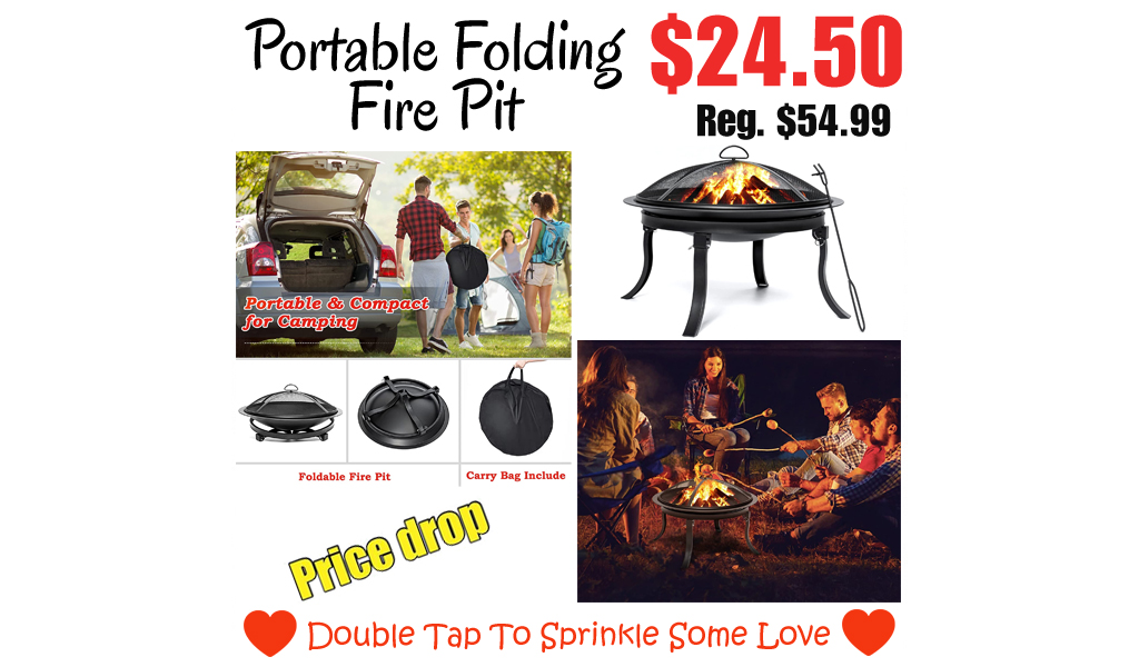 Portable Folding Fire Pit Only for $38.49 on Amazon (Regularly $54.99)
