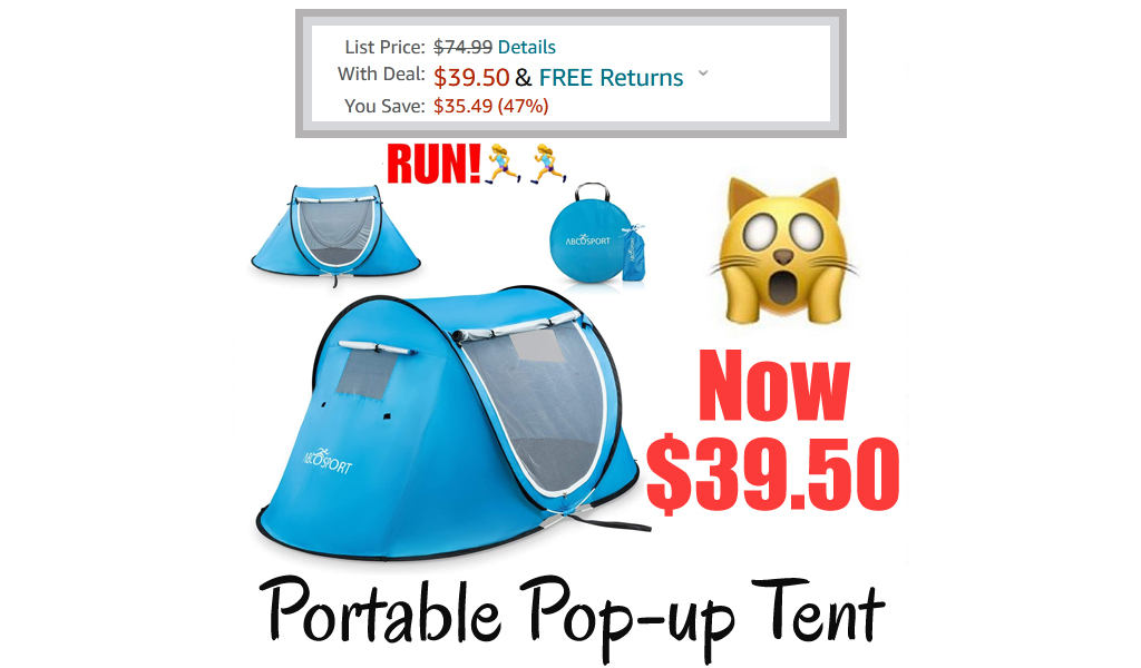 Portable Pop-up Tent Only $39.50 Shipped on Amazon (Regularly $74.99)