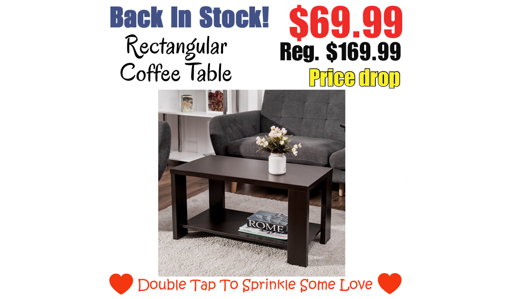Rectangular Coffee Table Just $69.99 Shipped on Walmart.com (Regularly $169.99)