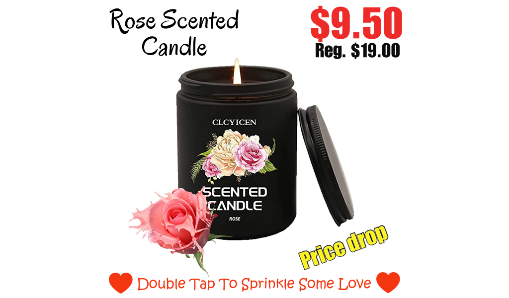 Rose Scented Candle Only for $9.50 on Amazon (Regularly $19.00)