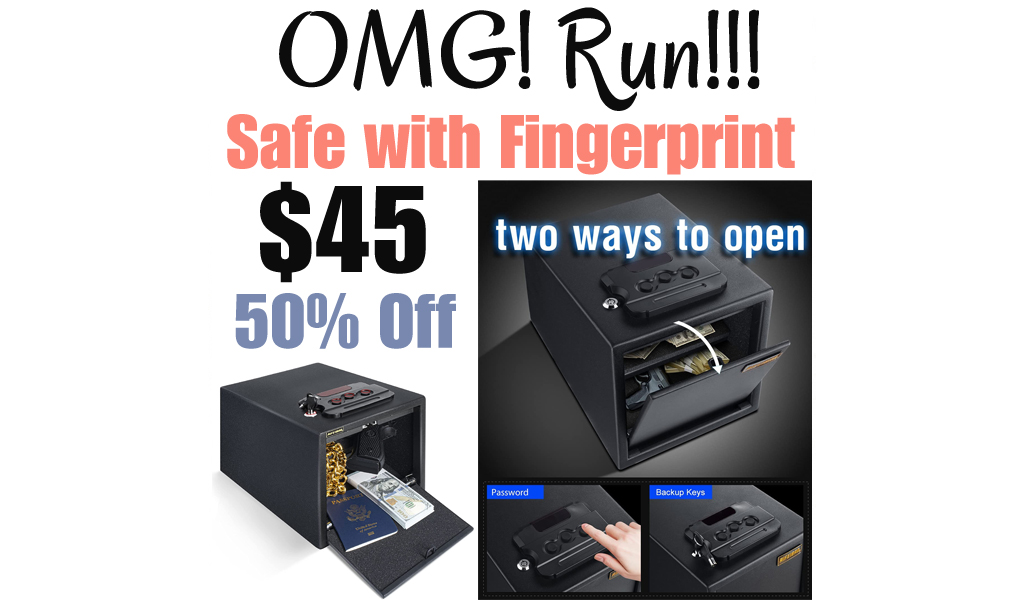 Safe with Fingerprint Only for $45 on Amazon (Regularly $99.99)