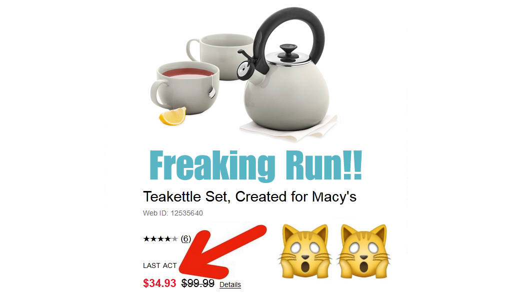 Tea Kettle Set Only $34.93 on Macys.com (Regularly $99.99)