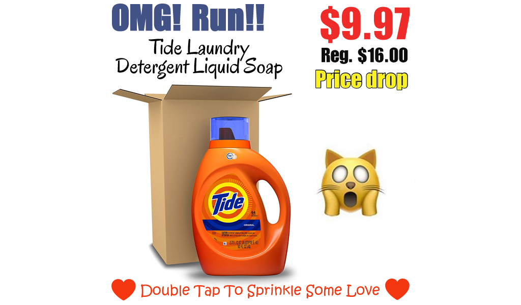 Tide Laundry Detergent Liquid Soap Only $9.97 Shipped on Amazon (Regularly $16.00)