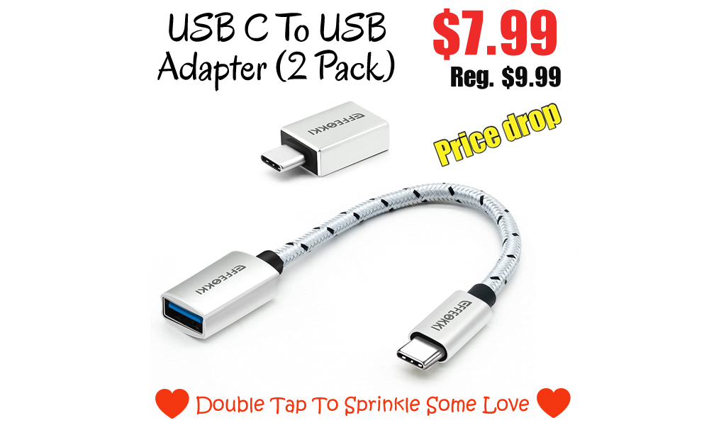 USB C To USB Adapter (2 Pack) Only $7.99 Shipped on Amazon (Regularly $9.99)