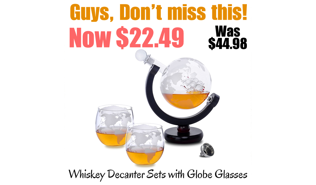 Whiskey Decanter Sets with Globe Glasses Only $22.49 Shipped on Amazon (Regularly $44.98)