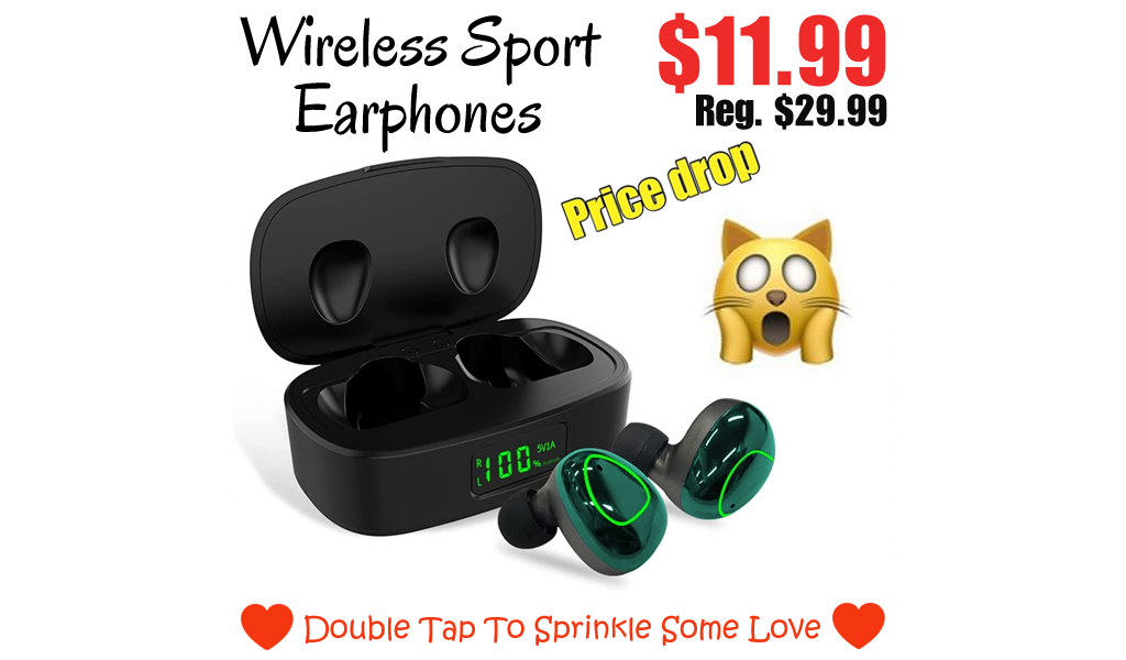 Wireless Sport Earphones Only for $11.99 on Amazon (Regularly $29.99)