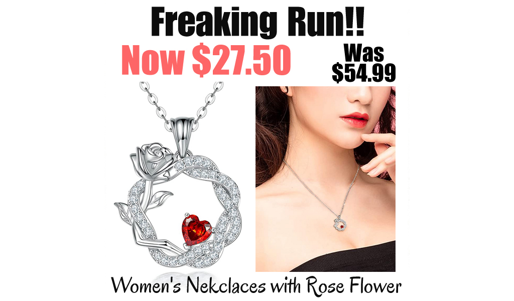 Women's Nekclaces with Rose Flower Only $27.50 Shipped on Amazon (Regularly $54.99)