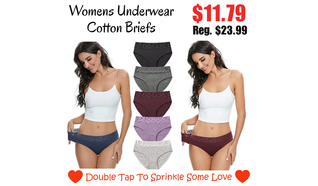 Womens Underwear Cotton Briefs Only for $11.79 on Amazon (Regularly $23.99)
