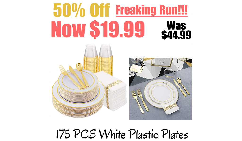 175 PCS White Plastic Plates Only $19.99 Shipped on Amazon (Regularly $44.99)