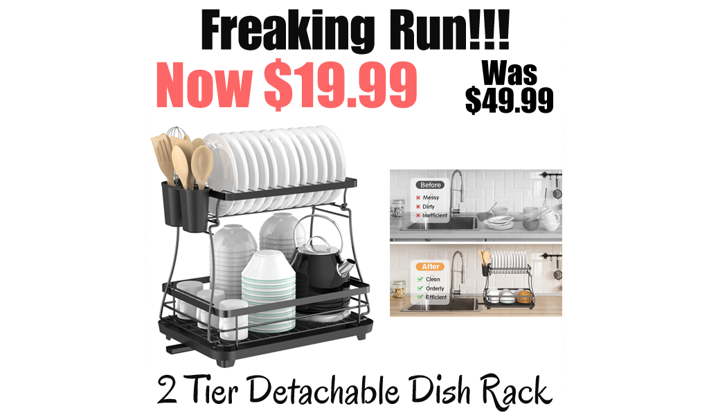 2 Tier Detachable Dish Rack Only $19.99 Shipped on Amazon (Regularly $49.99)