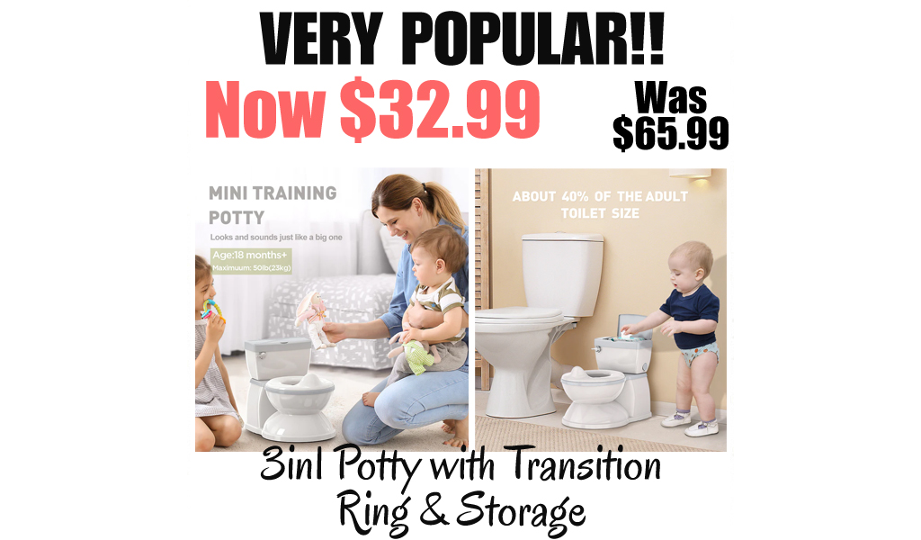 3in1 Potty with Transition Ring & Storage Only $32.99 (Regularly $65.99)