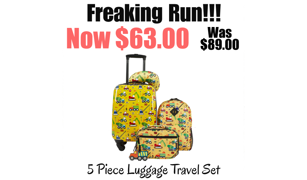 5 Piece Luggage Travel Set Only $63.00 on Amazon (Regularly $89.00)